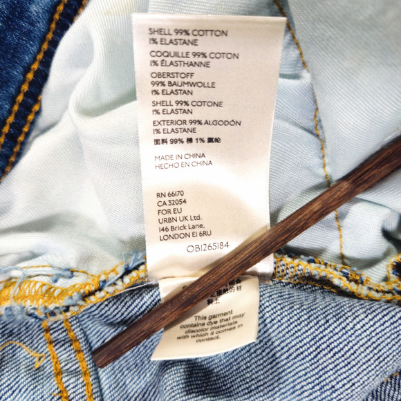 Anthropologie Pilcro Tie Dye Boho Slim Boyfriend Jeans Womens Sz 32 Inseam 30" - Picture 9 of 14